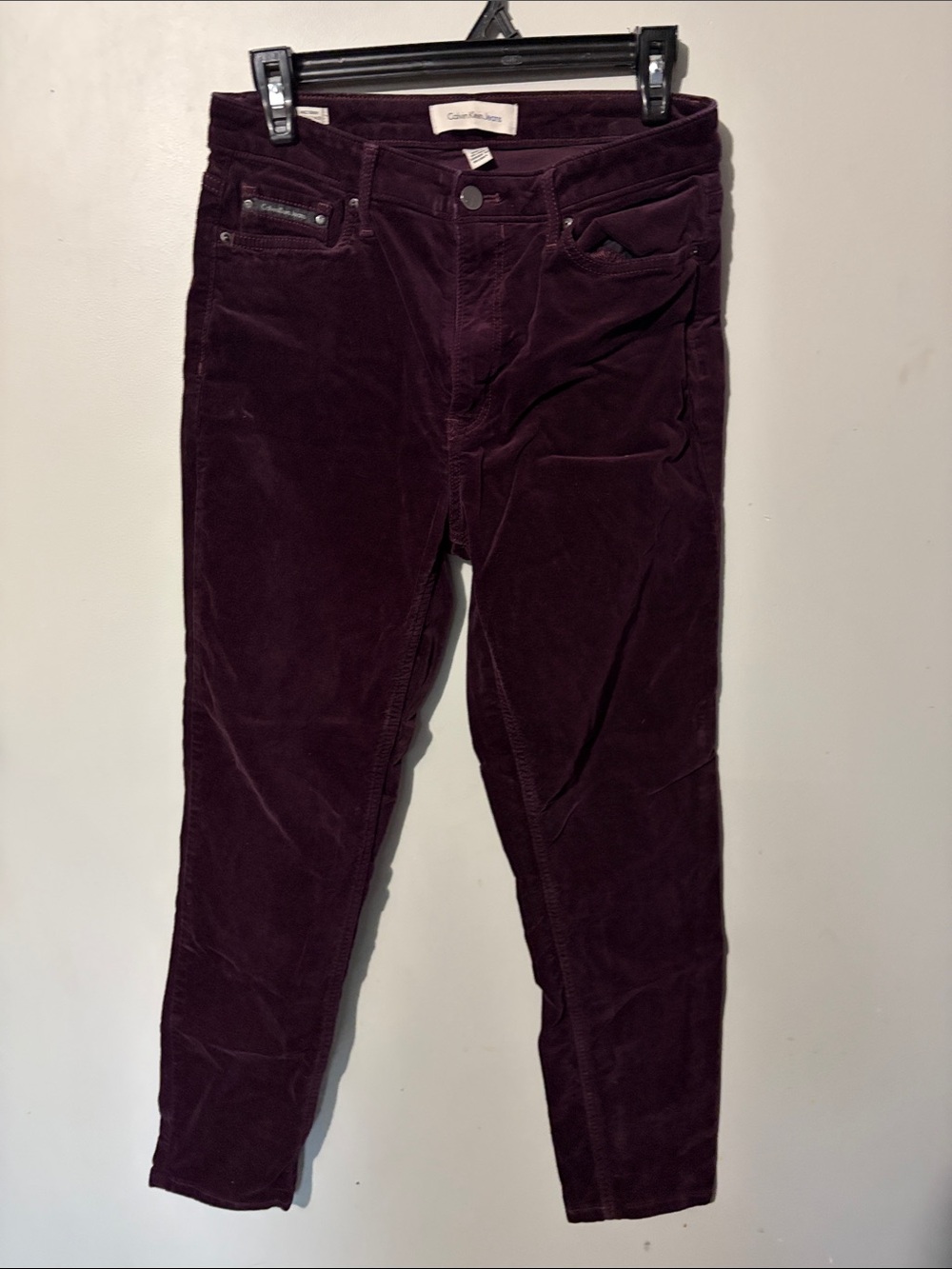 Calvin Klein Corduroy Pants in Dark Plum